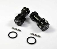 Absima + 25.0 mm 1:8 Aluminium Aluminium spoorverbreding 17 mm 6-kant Zwart 2 stuk(s) - thumbnail