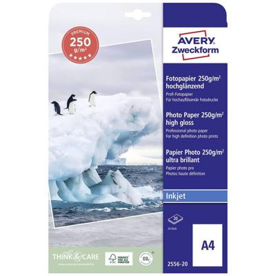 Avery-Zweckform Premium Photo Paper Inkjet 2556-20 Fotopapier DIN A4 250 g/m² 20 vellen Hoogglans Avery-Zweckform Premium Photo Paper Inkjet 2556-20 Fotopapier DIN A4 250 g/m² 20 vellen Hoogglans