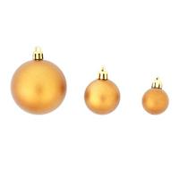 VidaXL 100-delige kerstballenset 3/4/6 cm bruin/bronskleur/goudkleurig - thumbnail