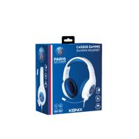 Bedrade gamingheadset - KONIX - PC, PS4, PS5, Switch, Xbox - 45° microfoon - 1,5 m kabel - Wit en blauw - thumbnail