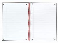 Spiraalblok Oxford Black n&apos; Red A4 lijn 140 pagina&apos;s 80gr | 5 stuks - thumbnail