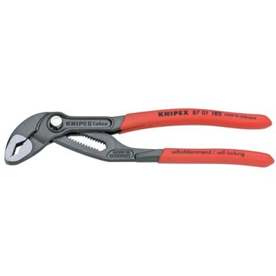 Knipex Cobra® Hightech-Waterpomptang | 180 mm Lengte | Anti-Slip | Kunststof Bekleed | Grijs Geatramenteerd - 87 01 180 SB