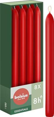Dinerkaarsen Bolsius box rood - set van 8 - ø2x23 cm Dinerkaarsen Bolsius box rood - set van 8 - ø2x23 cm
