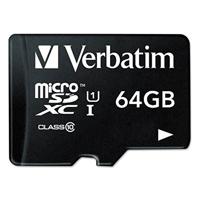 Verbatim MICRO SDXC 64GB CL 10 ADAP microSDXC-kaart 64 GB Class 10 Incl. SD-adapter - thumbnail