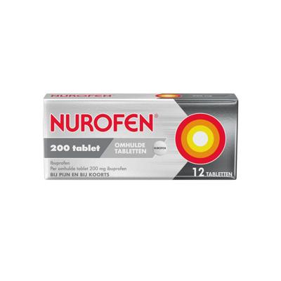 Ibuprofen 200mg omhulde tabletten 12 Tabletten