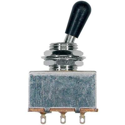 Boston SW-5-CB 3-standenschakelaar (blok model) nikkel met zwart Boston SW-5-CB 3-standenschakelaar (blok model) nikkel met zwart