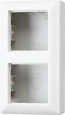 Jung AS500 opbouwbehuizing met afdekraam 2-voudig creme AS582AW