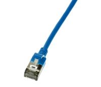 LogiLink CQ9016S RJ45 Netwerkkabel, patchkabel CAT 6A U/FTP 0.30 m Blauw Extreem dun, Vlambestendig, Flexibel, Folie afscherming, Halogeenvrij, Snagless, - thumbnail
