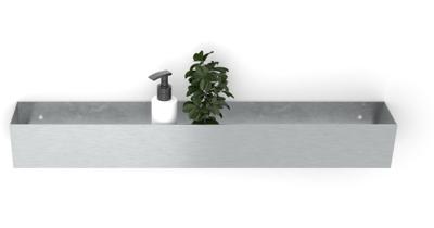 Looox Colour shelf box Special BoX rechthoek 60x10x10cm RVS geborsteld cshbox60rvs Looox Colour shelf box Special BoX rechthoek 60x10x10cm RVS geborsteld cshbox60rvs