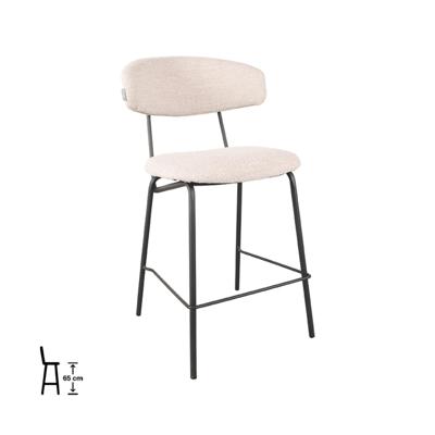LABEL51 Barkruk 'Zack' Bouclé, kleur Naturel (zithoogte 65cm)