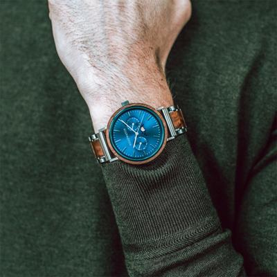 Houten Horloge Cobalt Acacia