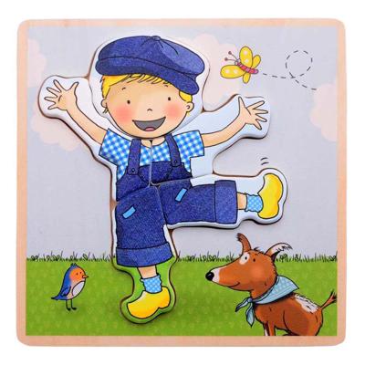 Johntoy Fien & teun houten puzzel teun - 5dlg.