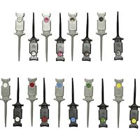 VOLTCRAFT Mini-klemtestsondes Steekaansluiting 0.64 mm CAT I Zwart, Rood, Bruin, Groen, Geel, Violet, Blauw, Wit, Grijs - thumbnail
