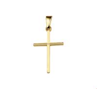TFT Hanger Geelgoud Kruis Gediamanteerd Massief - thumbnail