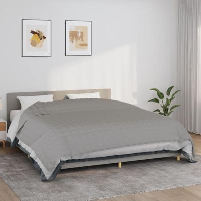 VidaXL Verzwaringsdeken 220x260 cm 15 kg stof grijs VidaXL Verzwaringsdeken 220x260 cm 15 kg stof grijs