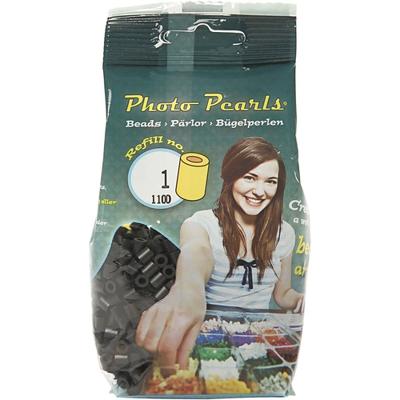 NABBI Strijkkralen, afm 5x5 mm, gatgrootte 2,5 mm, medium, schwarz (32220), 1100 stuk/ 1 doos