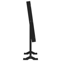 Sieradenkast met spiegel en LED-verlichting vrijstaand zwart - thumbnail