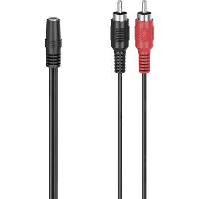 Hama Audio-adapter 2x cinch-stekker 3,5mm jack-stereo
