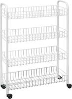 Metaltex badkamer-/keukentrolley snello 84x56cm staal wit - thumbnail