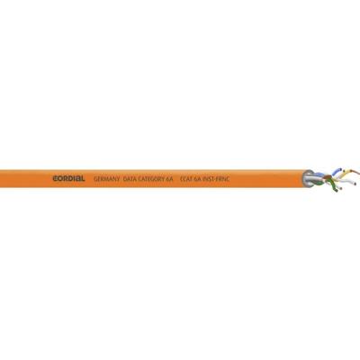 Cordial CCAT 6A INST-ORANGE 100 FRNC Netwerkkabel CAT 6A U/FTP 8 x 0.26 mm² Oranje per meter