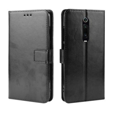 Retro Crazy Horse textuur horizontale Flip lederen case voor Xiaomi Redmi K20/K20 Pro met houder & kaartsleuven & fotolijstjes (zwart)