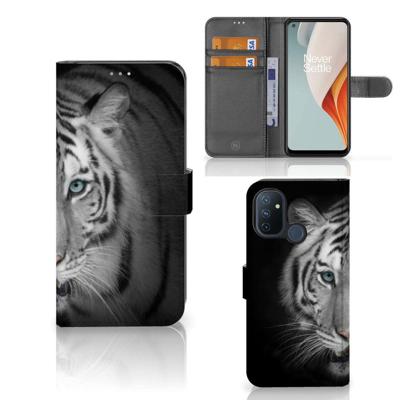 OnePlus Nord N100 | Telefoonhoesje | Met pasjeshouder | Tijger