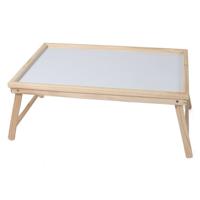 Gerimport - Houten Dienblad voor op bed - Dienblad met pootjes - Bedsteun van Bamboe hout - Ontbijt dienblad - - thumbnail