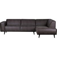 BePureHome Statement Hoekbank Rechts - Eco-leder - Grijs - thumbnail