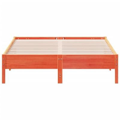 Bedframe zonder matras massief grenenhout wasbruin 150x200 cm Bedframe zonder matras massief grenenhout wasbruin 150x200 cm