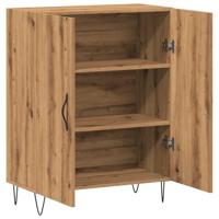 Dressoir 69,5x34x90 cm bewerkt hout artisanaal eikenkleur - thumbnail