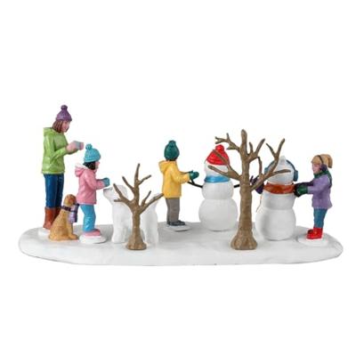 Lemax snowmen friends kerstdorp tafereel Vail Village 2023