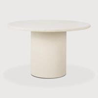 Ethnicraft Ronde Eettafel 'Elements' Microcement, 125cm, kleur Off White - thumbnail