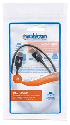 Manhattan 354868 USB-kabel USB 2.0 USB-C stekker 0.50 m Zwart Manhattan 354868 USB-kabel USB 2.0 USB-C stekker 0.50 m Zwart