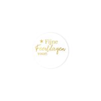 Stickers Fijne feestdagen voor wit/goud - thumbnail