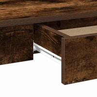Bureau 100x45x75 cm bewerkt hout gerookt eikenkleurig - thumbnail