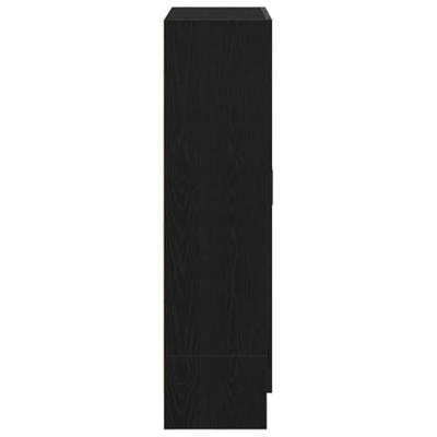 Boekenkast 82,5x30,5x115 cm spaanplaat zwart eikenkleurig