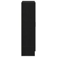 Boekenkast 82,5x30,5x115 cm spaanplaat zwart eikenkleurig - thumbnail