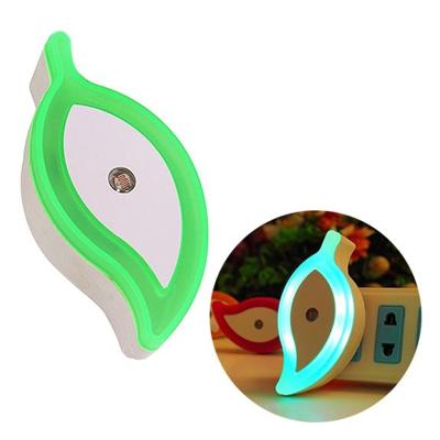 0.8W Creative Energy-saving Leaf Shape Halo Light Control Sensor LED Night Lights Wall Lamps AC 110-240V US/EU Plug(Green) 0.8W Creative Energy-saving Leaf Shape Halo Light Control Sensor LED Night Lights Wall Lamps AC 110-240V US/EU Plug(Green)