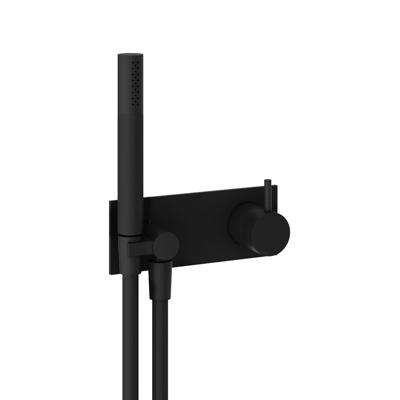 Inbouw Douchemengkraan Hotbath Cobber incl. Doucheslang en Handdouche Mat Zwart