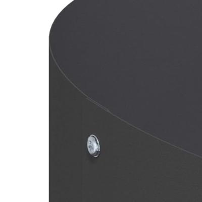 VidaXL Plantenring 5 pcs zwart 40 x 40 x 20 cm koudgewalst staal