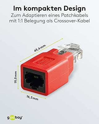 Netwerk Koppelstuk UTP, RJ45 Crossover