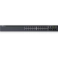 Dell Networking S3124 - Switch - C3 - Managed - 24 x 10/100/1000 + 2 x 10 Gigabit SFP+ + + 2 x SFP Gigabit gecombineerd - luchtstroom van voor naar achteren - op Rack Smart Value monteerbaar - thumbnail