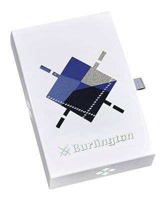 Burlington 2-paar heren sokken - Cadeau verpakking - Gift Box - Katoenen sokken met ruit print
