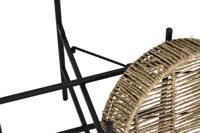 Set van 2 tafels Home ESPRIT Zwart Natuurlijk Metaal 49 x 49 x 44 cm - thumbnail