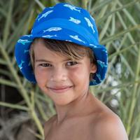 Playshoes zonnehoed Haaien Blauw-55 cm - thumbnail