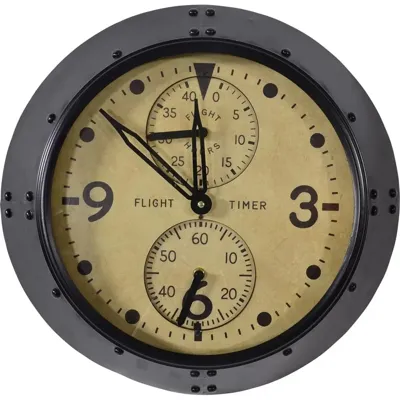 Wandklok durham d46h10cm Wandklok durham d46h10cm