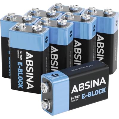 Absina 9V batterij (blok) Alkaline 580 mAh 9 V 8 stuk(s)