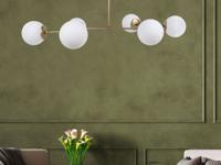 Hanglamp DAMSON 6 lampen geel - thumbnail