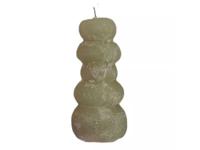 Pebble candle d7xh15 cm, groen Hortus - Hortus - thumbnail