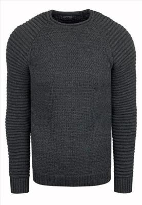 RustyNeal - Heren Trui - Antraciet - Longsleeve - Modernfit